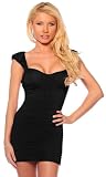 Sexy Cocktail Party Clubwear Fitted Hot Prom Mini Dress, Large, Black Sultry
