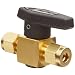 Parker 2A-PR4-VT-B Brass Plug Valve, 1/8" A-Lok Compression Fitting