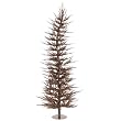 4' Pre-Lit Whimsical Mocha Brown Artificial Tinsel Christmas Tree - Clear Lights