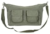 Vintage OD Two Pocket Shoulder Bag With Grommets