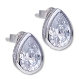 925 Sterling Silver April Birthstone Earring Stud Earrings