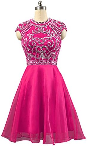 Lantesi Women's Short Evening Cocktail Dress Prom Gown Size 2 Hot pink