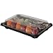 Eco-Products EP-SH3-CPK Plant-Based Plastic Premium Sushi Container with Lid, 9" Length x 6" Width x 1-3/4" Height (6 Packs of 100)