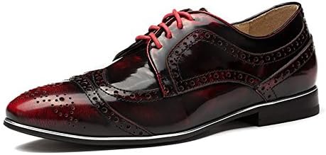 MENSU Men's Classic Fashion Leather Driving Casual Loafers Boat shoes By French Designer red 8.5 D(M) US