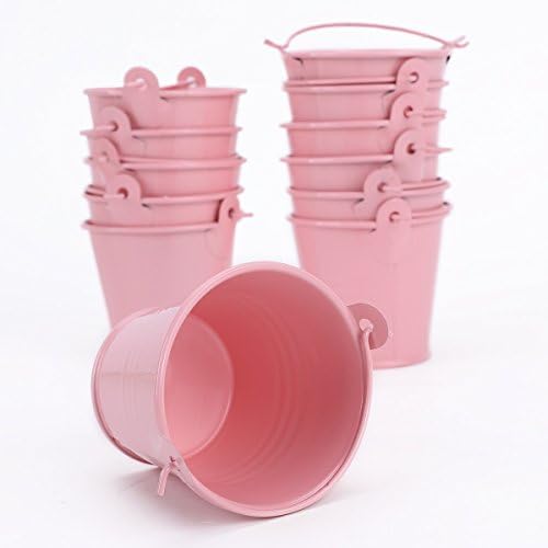 surepormise 12x Mini Cute Metal Bucket Colored Xmas Wedding Party Favors Gift Candy Buckets