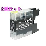 2個セット　Brother　LC12BK (ブラック)互換インクカートリッジ