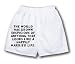 White Boxer Short with The world has grown suspicious of anything that looks like a h...