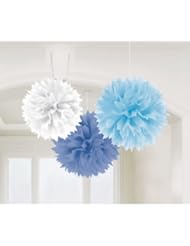 Fluffy Decorations Baby Shower Blue