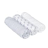 LASSIG レッシグモスリン おくるみ Large (３枚入り) (レイラ ライトブルー)