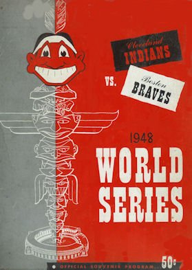 baseball Cleveland Indians vs Boston Braves poster 1948