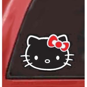 HELLO KITTY Sporting a RED BOW 5.5" Vinyl Sticker/Decal