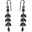 Indian Gifts Sterling Silver Garnet Earrings 3 inches (gpers009erng)