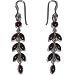 Indian Gifts Sterling Silver Garnet Earrings 3 inches (gpers009erng)