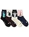 OSABASA Women Cotton Crew Casual Socks 4 Pair Pack World Travel(KWMS0155)