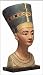 Bust of Queen Nefertiti Statue on marble base Museum Reproduction