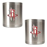 NBA Houston Rockets Two Piece Stainless Steel Can Holder Set - Primary Logo