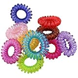 Beuate Galleria - Colorful Ponytail Holder Tele Wire Cord Head Ties Hair Band Rope for Kids 5pcs to 25pcs