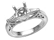0.25 (1/4) cttw Baguette Diamonds Engagement Ring - Platinum, 14kt White or Yellow Gold