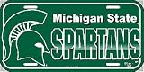 Michigan State Spartans NCAA Plastic License Plate