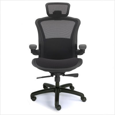 Viper Chair in Black Mesh Back and Fabric Seat