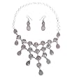 Necklaces Earrings Sterling Silver Rose Quartz Jewelry (gnklcs371)