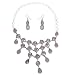 Necklaces Earrings Sterling Silver Rose Quartz Jewelry (gnklcs371)