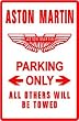 ASTON-MARTIN PARKING sign street classic