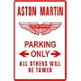ASTON-MARTIN PARKING sign street classic