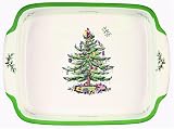 Spode Christmas Tree Rectangular Handled Dish