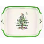 Spode Christmas Tree Rectangular Handled Dish