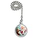 GRAPHICS & MORE Christmas Holiday New Fawn Deer and Santa Ceiling Fan and Light Pull Chain