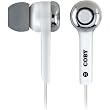 White Stereo In Ear Noise Isolating Headphones 3.5Mm L Shaped Plug