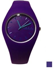 Anladia Purple Thin Jelly Style Mens Womens Unisex Analogue Sport Quartz Watch + Gift Box US Stock