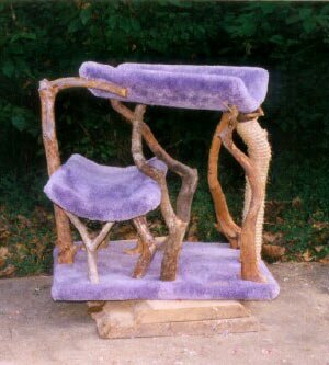 Buy Table Topper Rustic Cat Tree : Color ROSE : Leg Covering NO SISAL ROPE : Size 2 CRADLES