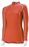 Helly Hansen Women's Freeze Prowool 1/2 Zip Turtle Neck,Dahlia Red/White,Small