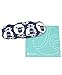 JAVOedge Blue Sheep Print Fabric Eyeglasses Clam Shell Style Case with Bonus Mircofiber Glasses Cleaning Cloth