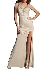 Sexy V-neck Chiffon Sheath Evening Dress/Party Dress 