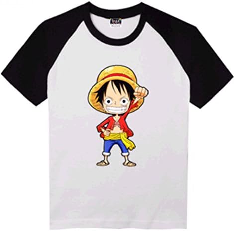 One Piece Short Sleeves Tee Tshirt (XL (US L), Black/ White)