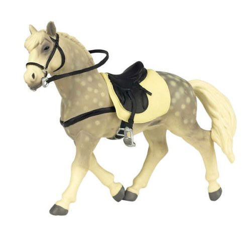 Childrens Toyshop  Toys : Andalusian Horse With Saddle by Papo