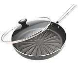 George Foreman Grill the Fat Away 12-Inch Round Radiant Rib Grill Pan with Lid