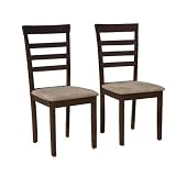 TMS Havanna Dining Chair, Espresso, Set of 2