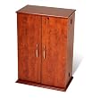 Cherry Finish Small Deluxe Media Storage With Lock By Prepac Furniture