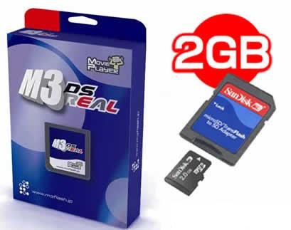 M3 DS Lite Real + 2GB MicroSD Card