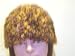 Cp901m, Hand Crocheted Multicolor Mohair Fluffy Skull Cap Good for Very Cold Weather