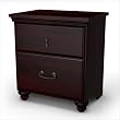 South Shore 3516060 Noble Collection Nightstand - Dark Mahogany Finish
