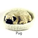 Pug Puppy Dreaming - Pet Mate / Nap Breathing Life Like Sleeping Dog in Bed