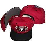 San Francisco 49ers Red/Black Two Tone Snapback Adjustable Plastic Snap Back Hat / Cap