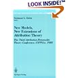 New Models, New Extensions of Attribution Theory: The 3rd Attribution-Personality Theory Conference, Cspp-LA 1988... by  S. L. Zelen
