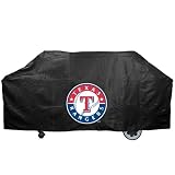 MLB Texas Rangers Black Economy Grill Cover