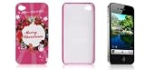 Rubberized Hard Plastic X'mas Snowman Prints Back Case for iPhone 4 4G
